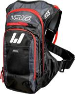 🎒 uswe sports waterproof a4 unisex outdoor hydration backpack - red/black, 9l logo