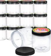 🧪 12 pack slime containers with lids - 8 oz plastic jars for slime - includes labels - ideal for slime supplies and ingredients - clear plastic jars with lids - dilabee logo