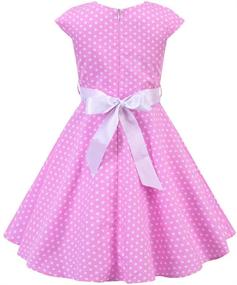 img 3 attached to Girls' Clothing Vintage Strawberry Pleated Party Dresses 120 in Style 3026