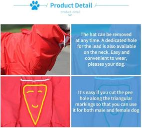 img 1 attached to 🐶 Ultimate Protection for Dogs: Waterproof Dog Raincoat with Breathable Hood - Ideal Rain Jacket for Small, Medium, and Large Dogs