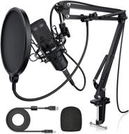 🎙️ professional usb condenser microphone for computer – 192khz/24bit cardioid mic kit for streaming, podcasting, recording studio, youtube, gaming – plug & play logo