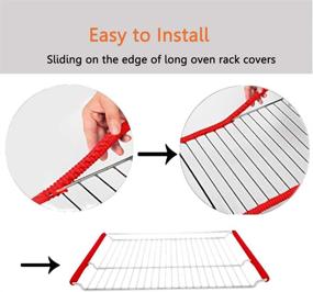 img 1 attached to 🔥 6 Pack Oven Rack Shields - Heat Resistant Silicone Oven Rack Cover: 14" Long Protector, Guard Against Burns and Scars