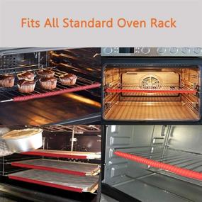 img 2 attached to 🔥 6 Pack Oven Rack Shields - Heat Resistant Silicone Oven Rack Cover: 14" Long Protector, Guard Against Burns and Scars