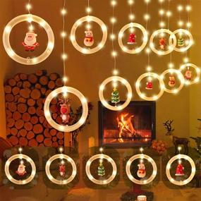 img 4 attached to 120 LED Window Christmas Lights - 118.2-Inch Long Christmas decorations, Hanging Lights for Thanksgiving Table, Christmas Meal Table Centerpiece, and Fireplace Mantel Decor