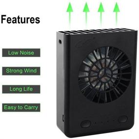 img 1 attached to Stay Cool Anywhere with our Personal Necklace Fan - Rechargeable USB Desk Fans | Ideal for Ball Games, Camping, Traveling & Hiking | Includes 18650 Battery