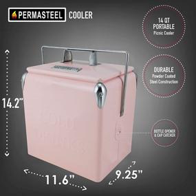 img 2 attached to Permasteel PS A205 14QT PK Portable Picnic Cooler