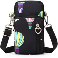 👜 modana fashion sports shoulder bag: stylish mini wrist purse & phone holder (black balloon) logo