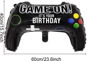 img 3 attached to 🎮 Set of 4 Video Game Controller Balloons, 23.6 x 15.7 Inch, Game On Theme, Aluminum Foil, Ideal for Birthday and Game Party Decorations