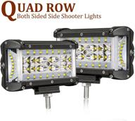 🚦 swatow 4x4 side shooters led lights: 108w quad row led pods for off-road trucks, atvs, suvs, utvs, and boats (2 pack) logo