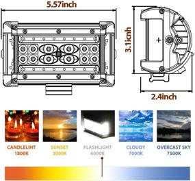 img 3 attached to 🚦 SWATOW 4x4 Side Shooters LED Lights: 108W Quad Row LED Pods for Off-Road Trucks, ATVs, SUVs, UTVs, and Boats (2 Pack)