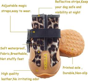 img 1 attached to Waterproof Dog Boots | Hot Pavement Dog Shoes | Heat Protection Booties for Dogs - Breathable, Non-Slip with Adjustable Straps | Reflective Dog Paw Protection for Small, Medium, Large Dogs (4PCS/Set)