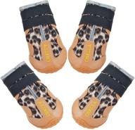 waterproof dog boots | hot pavement dog shoes | heat protection booties for dogs - breathable, non-slip with adjustable straps | reflective dog paw protection for small, medium, large dogs (4pcs/set) логотип