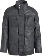 🧥 urban republic leather officer jacket: stylish boys' clothing for jackets & coats logo