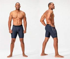 img 1 attached to DEVOPS Men's Compression Shorts Underwear (3 Pack) for Enhanced Performance