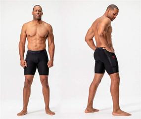 img 2 attached to DEVOPS Men's Compression Shorts Underwear (3 Pack) for Enhanced Performance