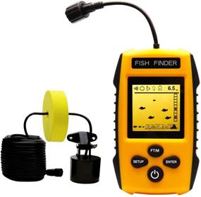 img 4 attached to 🎣 Portable Fish Finder for Kayak Fishing - Handheld Fishfinder with Sonar Transducer, LCD Display, and Depth Sensor