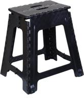 superior performance folding stool black logo