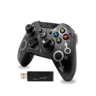🎮 2.4ghz bluetooth wireless controller for xbox one series x, pc, and ps3 - black (no headset jack) logo