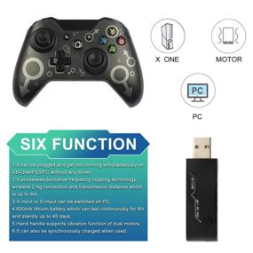 img 2 attached to 🎮 2.4GHz Bluetooth Wireless Controller for Xbox One Series X, PC, and PS3 - Black (No Headset Jack)