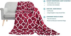 img 2 attached to 🔥 ALCEA ROSEA Wearable Blanket: Cozy Shu Velveteen TV Blanket with Sleeves and Back Feet Pocket for Women