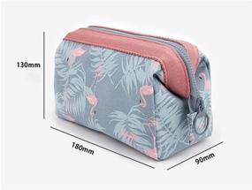 img 3 attached to Waterproof Toiletry Multi Function Cosmetic Flamingo