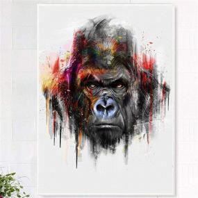 img 4 attached to 🦍 5D Diamond Painting DIY Kit - Crystal Rhinestone Gorilla Embroidery Painting for Home Decor 11.8 x 15.7 inch (Frame Excluded)