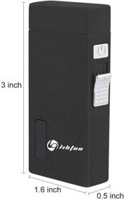 img 1 attached to LIHTUN Electric Lighter and Butane Lighter 2 in 1: Rechargeable, Windproof Plasma Lighter with LED Display