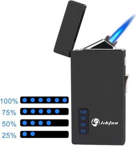 img 2 attached to LIHTUN Electric Lighter and Butane Lighter 2 in 1: Rechargeable, Windproof Plasma Lighter with LED Display