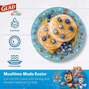 img 2 attached to 🐾 Glad for Kids Paw Patrol Paper Plates - Chase from Paw Patrol Plates for Kids - Heavy Duty Disposable Plates Paw Patrol - Chase 8.5" Round Plates 20ct - Kids Plates - Paw Patrol Party Supplies