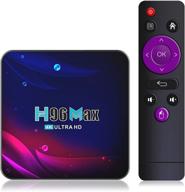 h96 max android 11.0 rk3318 четырехъядерная 4g+64gb smart tv box: 2.4g wifi, 4k ultra hd streaming media player логотип