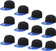 stylish 12 pack snapback hat caps: blank solid colors, adjustable size - wholesale offer by falari! logo