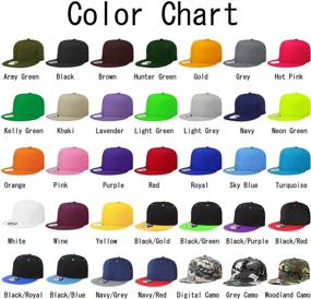 img 3 attached to Stylish 12 Pack Snapback Hat Caps: Blank Solid Colors, Adjustable Size - Wholesale Offer by Falari!