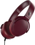 🎧 skullcandy riff on-ear headphone - vibrant deep red moab red: unparalleled sound quality and style logo