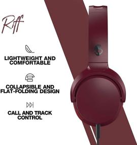 img 2 attached to 🎧 Skullcandy Riff On-Ear Headphone - Vibrant Deep Red Moab Red: Unparalleled Sound Quality and Style