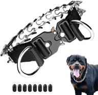 🐶 adjustable prong collar for dogs | tactical buckle belt for easy size adjustment | no disassembling needed | ideal choke collar for training small, medium & large dogs | pinch collar for effective training logo