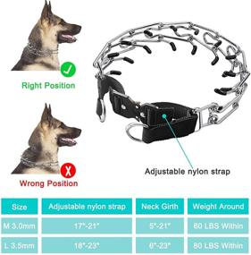 img 3 attached to 🐶 Adjustable Prong Collar for Dogs | Tactical Buckle Belt for Easy Size Adjustment | No Disassembling Needed | Ideal Choke Collar for Training Small, Medium & Large Dogs | Pinch Collar for Effective Training