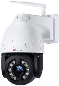 img 4 attached to 📷 Outdoor 5MP PTZ Security Camera with 4X Optical Zoom, Ctronics WiFi IP Dome Surveillance Camera | 355°Pan 90°Tilt, Human Detection, Auto-Tracking | 165FT Color Night Vision, 2-Way Audio | IP66