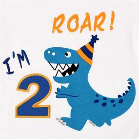 img 2 attached to Dinosaur Birthday T Shirt: Celebrate 2nd Birthday with a Dino-themed Party - Perfect Tee Gift for Boys