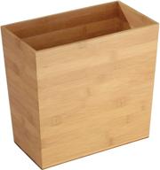 bamboo-enhanced idesign formbu rectangular waste basket for eco-friendly spaces - 10.5" x 5.75" x 10 logo