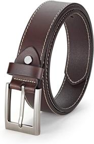 img 3 attached to 👔 Authentic Brown Leather Belt: A Must-Have Accessory for Handsome Men