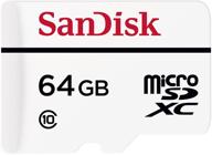 📷 sandisk high endurance video monitoring card 64gb (sdsdqq-064g-g46a) - reliable surveillance storage solution with adapter logo