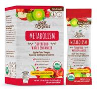 🌿 super organics metabolism superfood water enhancer: usda organic | gluten-free | non-gmo | vegan | 12 count logo