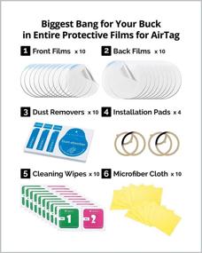 img 3 attached to 🔒 20-Pack Clear Protective Film for AirTags (Apple) – Full Coverage for Front and Back Sides – Skin-Friendly Soft TPU Skin Protector – Compatible Air Tag Accessories (10 Pairs)