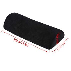 img 2 attached to 💅 Black Nail Art Hand Cushion with Soft Sponge Pillow - Manicure Table Mat Holder Pad, Salon Rest Cushion for Nails, Detachable & Washable Arm Rest Holder, Makeup Cosmetic Tools