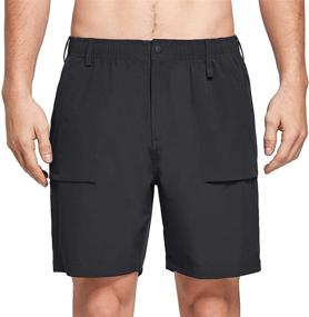 img 3 attached to BALEAF Men's Lightweight 7-Inch Cargo Shorts with Quick Dry Fabric, 🩳 Stretchy Elastic Waistband, and Zippered Pockets – Perfect for Hiking and Fishing