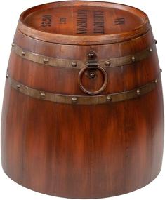 img 2 attached to 🍷 Authentic French Vineyard Decor: Design Toscano Wine Barrel Side Table, 19 Inch, Full Color