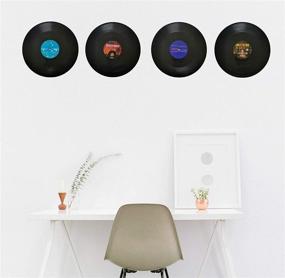 img 1 attached to 🎵 Pack of 10 Mini ZOZI 12-inch Blank Vinyl Records for Indie Aesthetic Room Decor, Home Decor, Wall Art in Bedroom or Living Room, Music Studio, Hip Hop Decor - Perfect for Discos or Hip Hop Themed Decorative Purpose