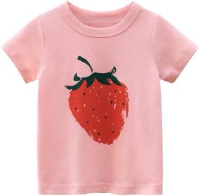 img 3 attached to 👕 Vanberfia Girls Short Sleeve T-Shirts HT9312 Boys' Apparel