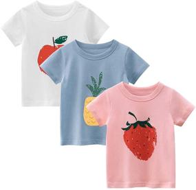 img 4 attached to 👕 Vanberfia Girls Short Sleeve T-Shirts HT9312 Boys' Apparel