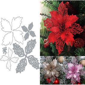 img 3 attached to Wedding Maple Leaf Snow Flower Metal Die Cuts for DIY Embossing 🍁 Card Making, Christmas Snowflake Spring Flower Cutting Dies, Stencils for Photo Decorative Paper, Scrapbooking